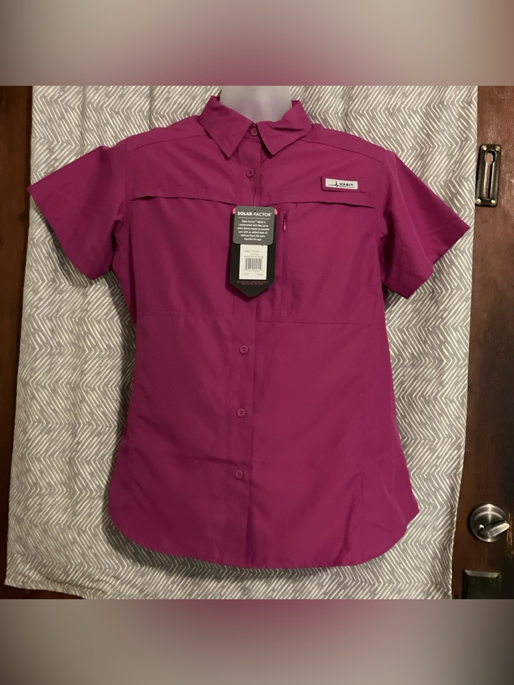 habit out door shirt solar factor size large womens pink